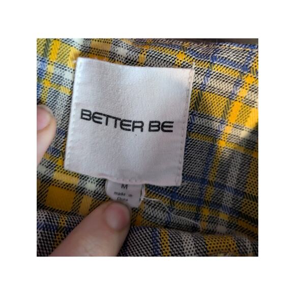 Better Be Yellow Plaid Skirt Juniors Size M - Picture 5 of 6
